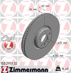 ZIMMERMANN Disc frana ZIMMERMANN 150.2917. 32 (150.2917.32)