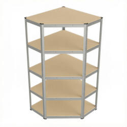 SONGMICS fém sarokpolc, 5 szintes, 875 kg teherbírás, 180 x 90 x 90 cm (GLR080E01V1)