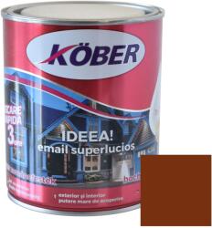 KÖBER Vopsea alchidica pentru lemn metal, Kober Ideea, interior exterior, brun orange, 0.75 L