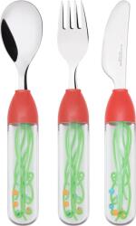 Casa Bugatti Tacâmuri pentru copii Baby Tweet, verde-roșu, set 3 piese (07-TW11) Set pentru masa bebelusi