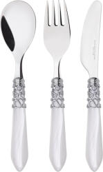 Casa Bugatti Set tacâmuri pentru copii Melodia, alb, 3 piese (07-S60231M) Set pentru masa bebelusi