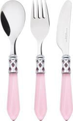 Casa Bugatti Set tacâmuri pentru copii Aladdin, transparent roz, 3 piese (07-S4223RT) Set pentru masa bebelusi