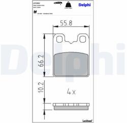 DELPHI Set placute de frana, frana de parcare cu disc DELPHI LP3382 (LP3382) - fixbox