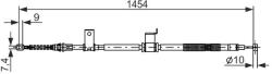 Bosch Cablu, frana de parcare BOSCH 1 987 482 294 (1 987 482 294) - fixbox