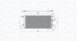 Magneti Marelli Condensator, climatizare MAGNETI MARELLI 350203104600 (350203104600) - fixbox