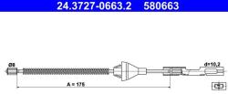 ATE Cablu, frana de parcare ATE 24.3727-0663.2 (24.3727-0663.2) - fixbox