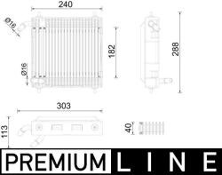 MAHLE Radiator ulei, ulei motor MAHLE CLC 291 000P (CLC 291 000P)