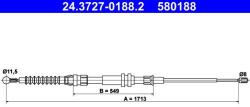 ATE Cablu, frana de parcare ATE 24.3727-0188.2 (24.3727-0188.2) - fixbox