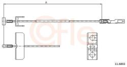 COFLE Cablu, frana de parcare COFLE 11.6802 (11.6802) - fixbox