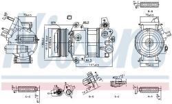 NISSENS Compresor, climatizare NISSENS 890786 (890786)