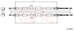 COFLE Cablu, frana de parcare COFLE 11.5456 (11.5456) - fixbox
