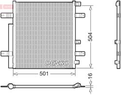 DENSO Condensator, climatizare DENSO DCN99054 (DCN99054) - fixbox
