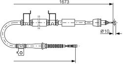 Bosch Cablu, frana de parcare BOSCH 1 987 482 362 (1 987 482 362) - fixbox
