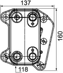 MAHLE Radiator ulei, ulei motor MAHLE CLC 105 000P (CLC 105 000P)