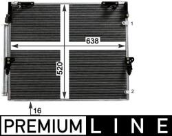 MAHLE Condensator, climatizare MAHLE AC 840 000P (AC 840 000P)