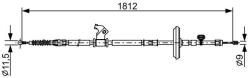 Bosch Cablu, frana de parcare BOSCH 1 987 482 503 (1 987 482 503) - fixbox