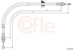 COFLE Cablu, frana de parcare COFLE 11.5571 (11.5571) - fixbox