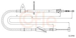 COFLE Cablu, frana de parcare COFLE 11.5743 (11.5743) - fixbox
