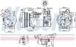 NISSENS Compresor, climatizare NISSENS 890586 (890586)