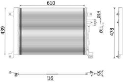 MAHLE Condensator, climatizare MAHLE AC 670 001P (AC 670 001P)