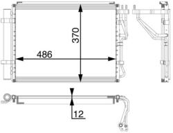 MAHLE Condensator, climatizare MAHLE AC 60 000P (AC 60 000P)