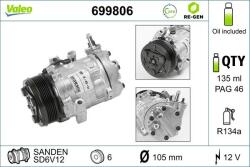 VALEO Compresor, climatizare VALEO 699806 (699806)