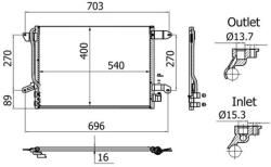 MAHLE Condensator, climatizare MAHLE AC 864 001S (AC 864 001S)
