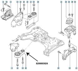 Original Renault Suport motor ORIGINAL RENAULT 82 00 003 826 (82 00 003 826)