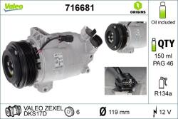 VALEO Compresor, climatizare VALEO 716681 (716681)