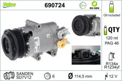 VALEO Compresor, climatizare VALEO 690724 (690724)