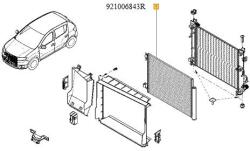 Original Renault Condensator, climatizare ORIGINAL RENAULT 92 10 068 43R (92 10 068 43R)