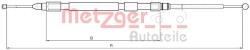 METZGER Cablu, frana de parcare METZGER 10.4157 (10.4157)