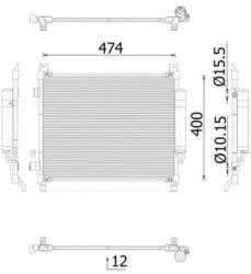 MAHLE Condensator, climatizare MAHLE AC 1027 000S (AC 1027 000S)