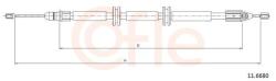 COFLE Cablu, frana de parcare COFLE 11.6680 (11.6680) - fixbox