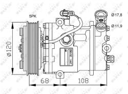 NRF Compresor, climatizare NRF 32775 (32775)