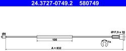 ATE Cablu, frana de parcare ATE 24.3727-0749.2 (24.3727-0749.2) - fixbox
