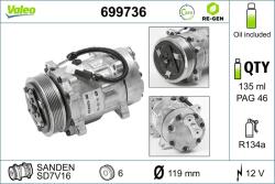 VALEO Compresor, climatizare VALEO 699736 (699736)