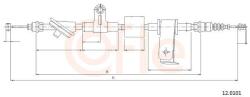 COFLE Cablu, frana de parcare COFLE 12.0101 (12.0101) - fixbox