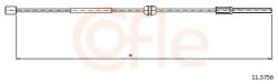 COFLE Cablu, frana de parcare COFLE 11.5756 (11.5756) - fixbox