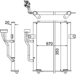 MAHLE Condensator, climatizare MAHLE AC 458 000P (AC 458 000P)