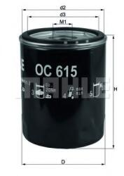 MAHLE ORIGINAL Filtru ulei MAHLE ORIGINAL OC 615 (OC615)