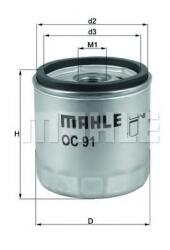 MAHLE ORIGINAL Filtru ulei MAHLE ORIGINAL OC 91D (OC91D)