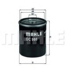 MAHLE ORIGINAL Filtru ulei MAHLE ORIGINAL OC 986 (OC986)