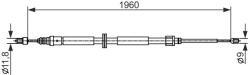 Bosch Cablu, frana de parcare BOSCH 1 987 482 432 (1 987 482 432) - fixbox