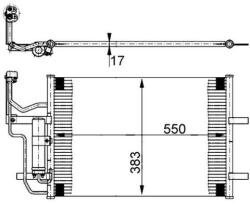 MAHLE Condensator, climatizare MAHLE AC 386 000S (AC 386 000S)