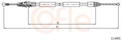 COFLE Cablu, frana de parcare COFLE 11.6805 (11.6805) - fixbox