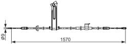 Bosch Cablu, frana de parcare BOSCH 1 987 482 833 (1 987 482 833) - fixbox