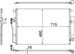 MAHLE Condensator, climatizare MAHLE AC 553 001S (AC 553 001S)
