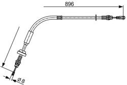 Bosch Cablu, frana de parcare BOSCH 1 987 482 543 (1 987 482 543) - fixbox