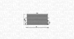 Magneti Marelli Condensator, climatizare MAGNETI MARELLI 350203740000 (350203740000) - fixbox